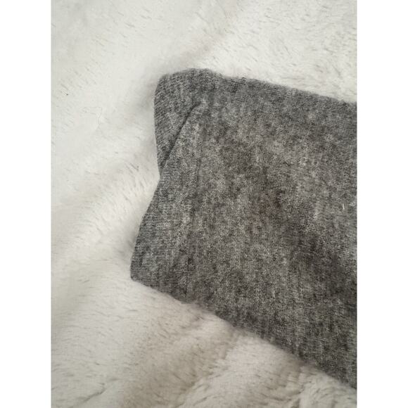 LOFT Ann Taylor Gray 100% Cashmere Short Sleeve Open-Front Cardigan, Size L - Picture 4 of 5